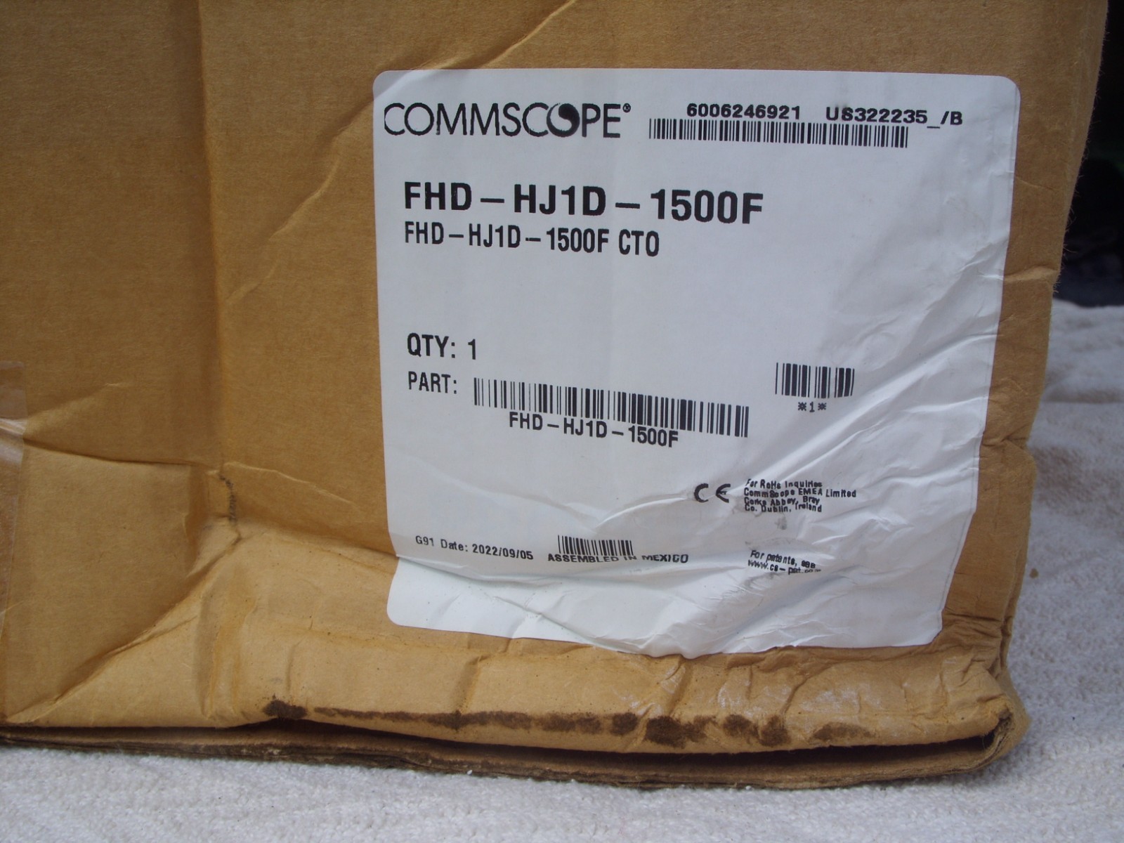 COMMSCOPE SINGLE STRAND LOCATABLE FIBER OPTIC DROP CABLE 1500ft SC CONNECTOR