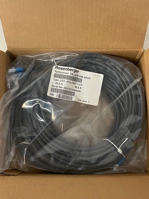 FB-L98B-056-20000 – Rosenberger 20M Rugged In/Outdoor OFNR 4-Fiber Dual Jumper