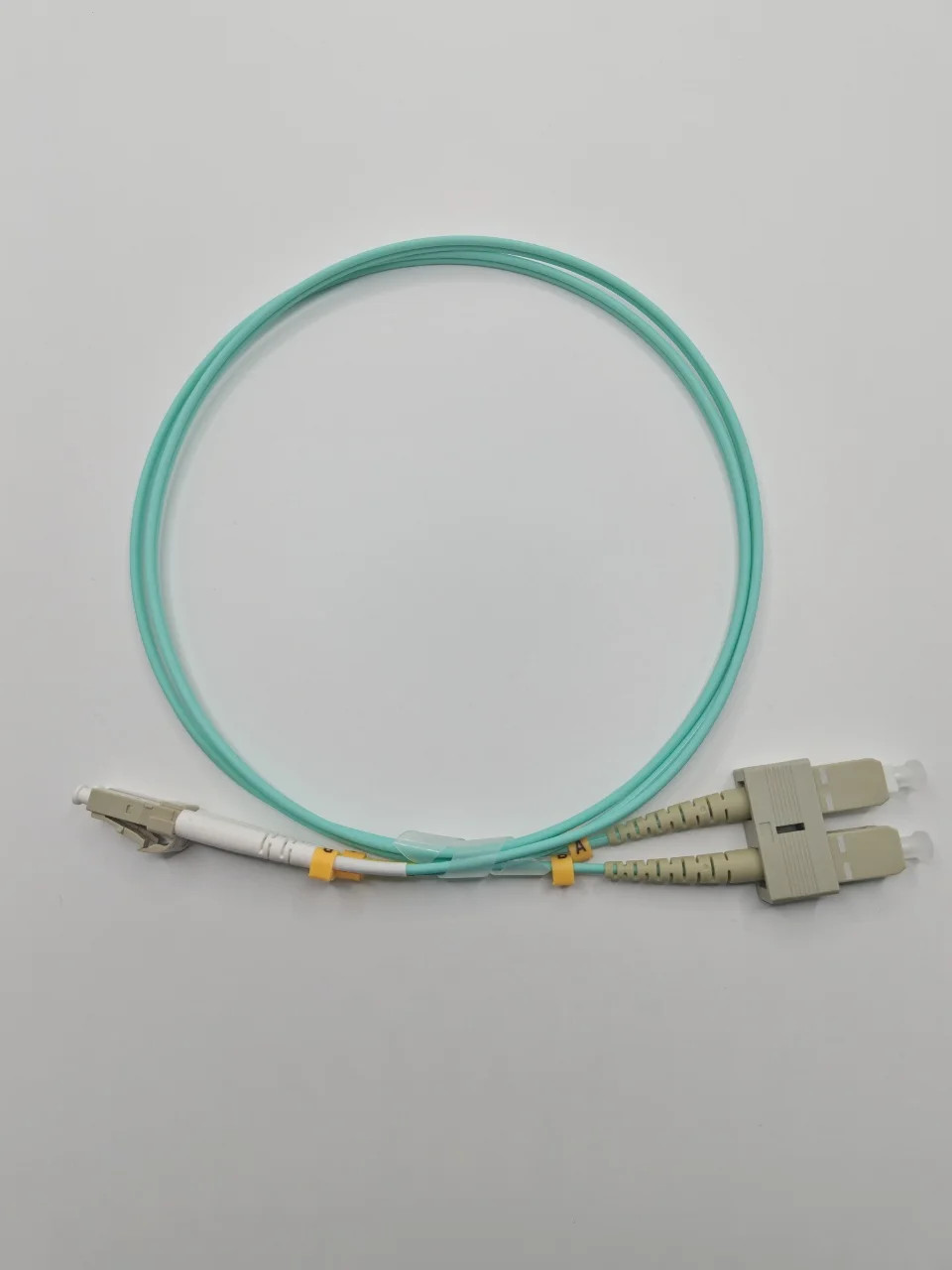 2PCS Duplex OM3 Multimode LC UPC to SC UPC LSZH 2.0mm Fiber Optic Cable