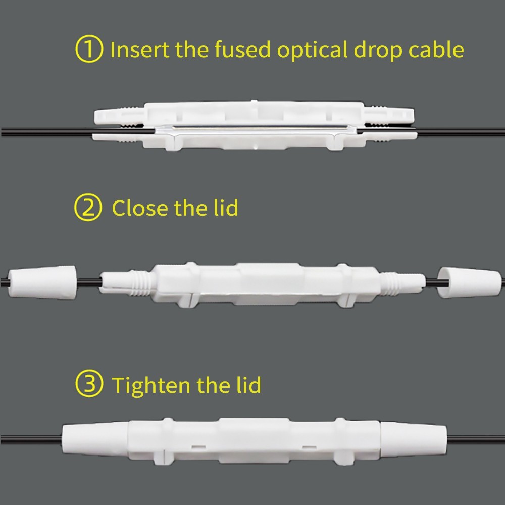 Fiber Optic Fusion Protection Round Box for Drop Cable Optic Fiber Fused Rounde