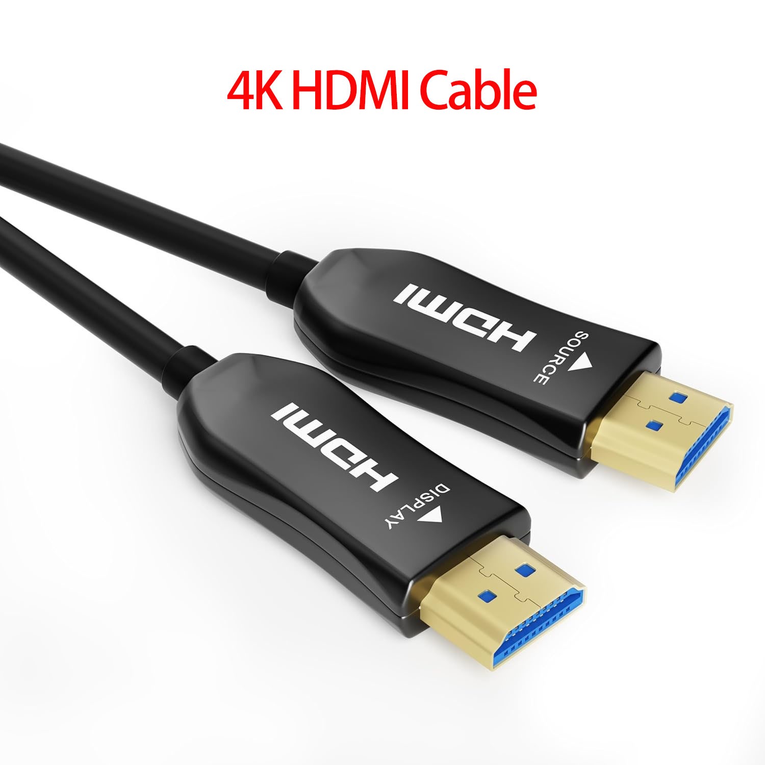 1x Black 4K Fiber Optic HDMI Cable 3-100FT 2.0 Cable Cord 18Gbps For PS5/TV Box