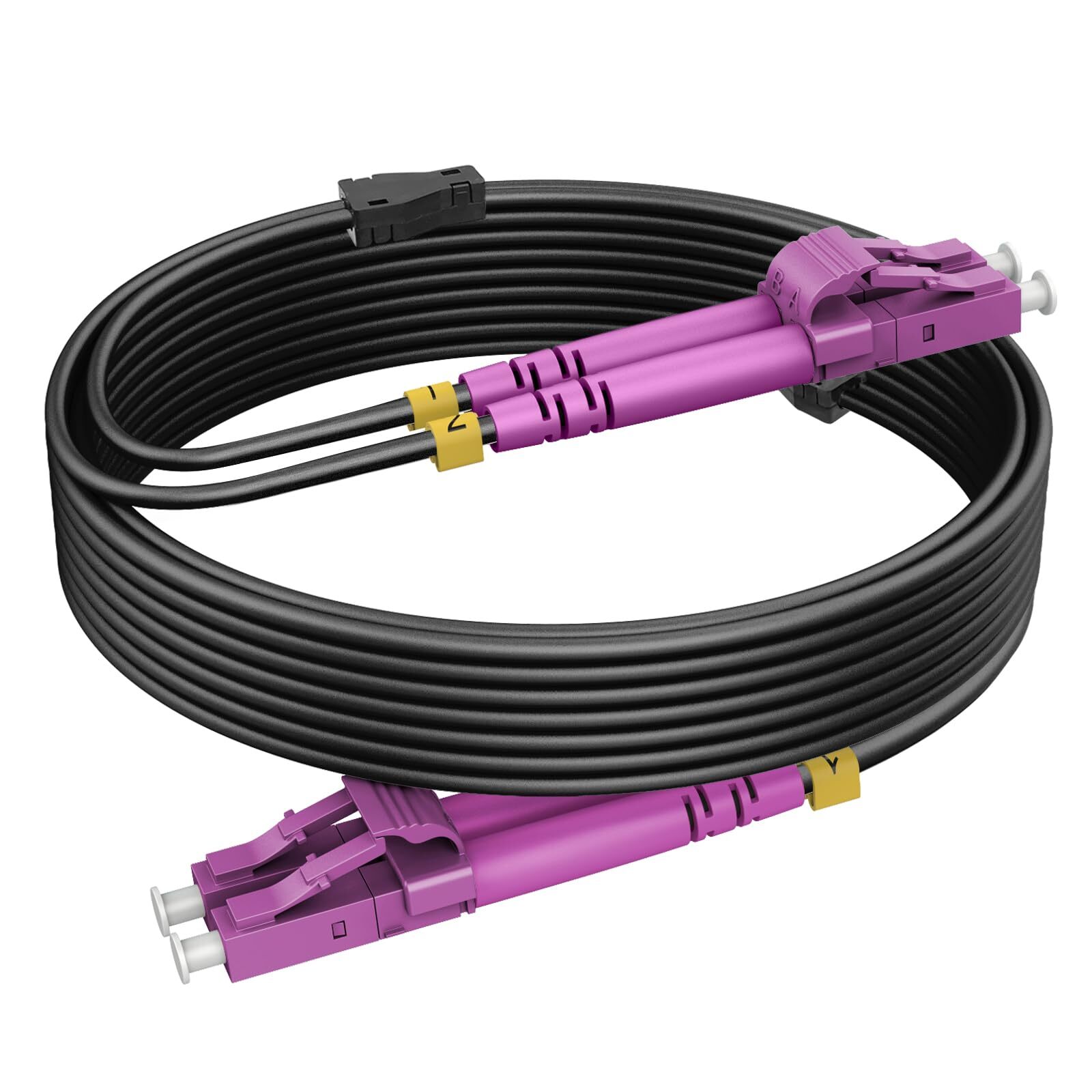 30m/98ft OM4 LC to LC Fiber Patch Cable Outdoor Armored，Outdoor Fiber Optic C…