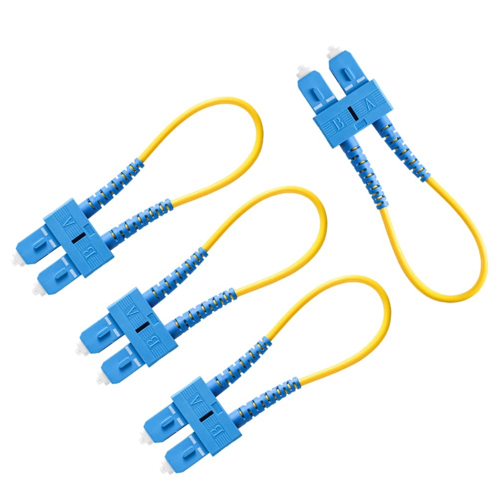 4 PCS Single Mode Loopback Plug Tester SCUPC Fiber Optic Cable Adapter 9/125