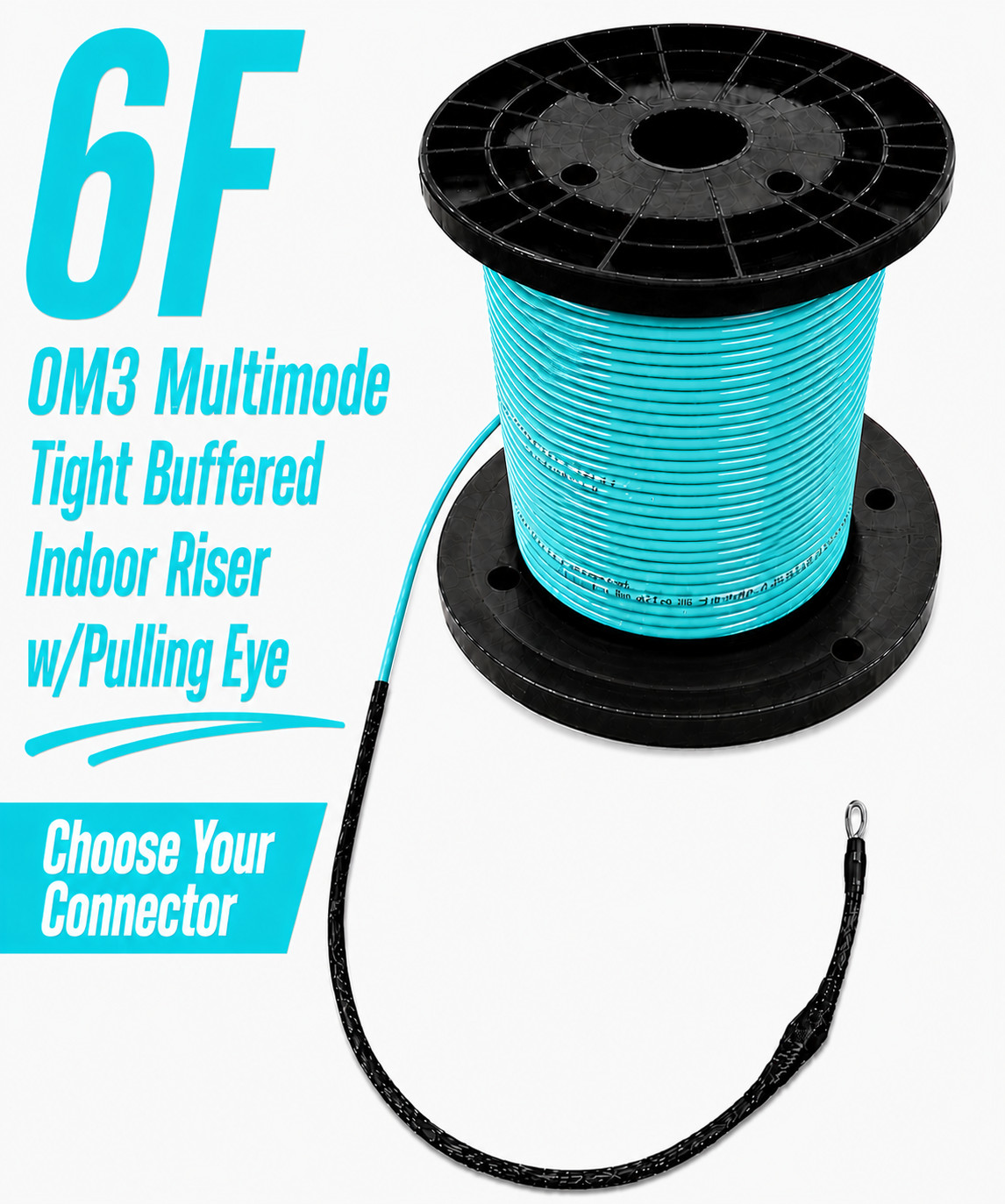 6 Fiber Indoor OM3 Multimode Distribution Riser Preterminated Assembly USA Made