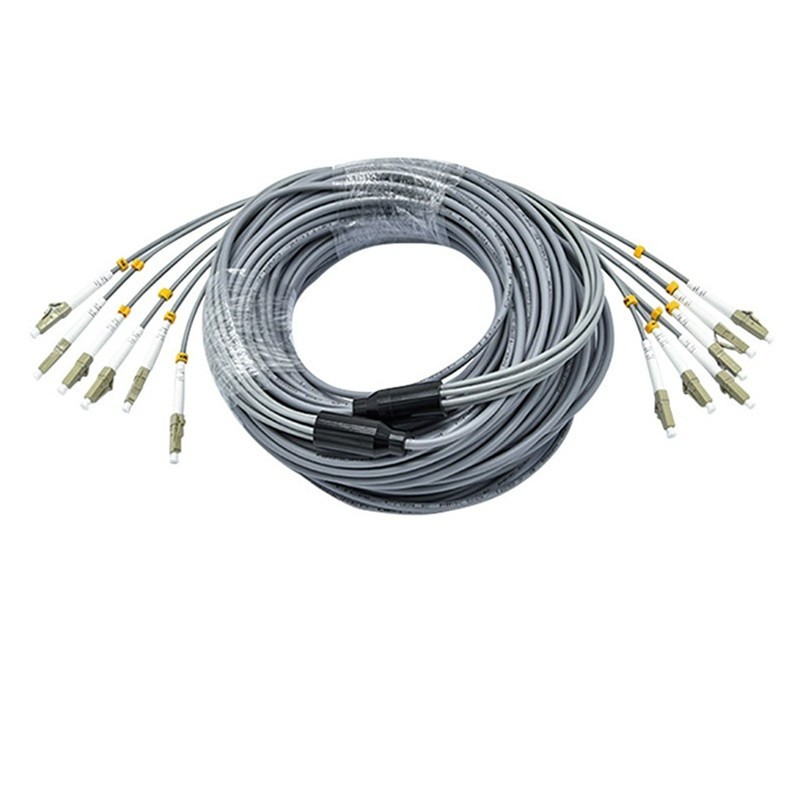 150M Armored Fiber Cable LC-LC UPC Multi- Mode 6 Strand Fiber Optical Patch Cord