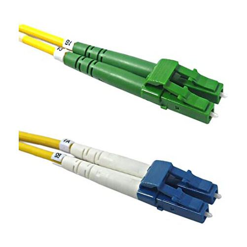 20 PACK LOT 2m LC(APC)-LC(UPC) Duplex 9/125 OS2 Singlemode Fiber Yellow OFNR 6FT