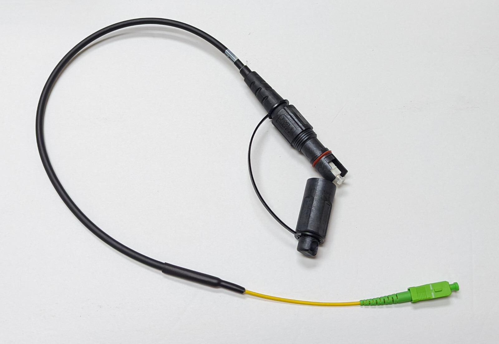 TWO – OptiTap Hardened Male Connector to SC/APC Test Jumper Singlemode 2 feet