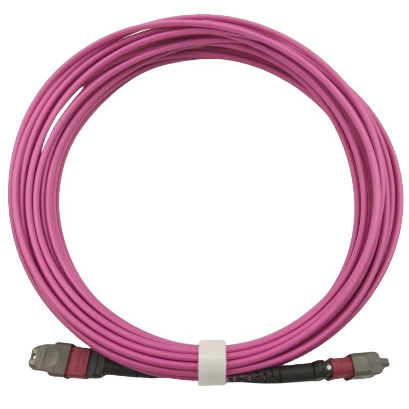 12 Fibers OM4 50/125 multimode Fiber Cable MPO Female to MPO Female Patch Cord