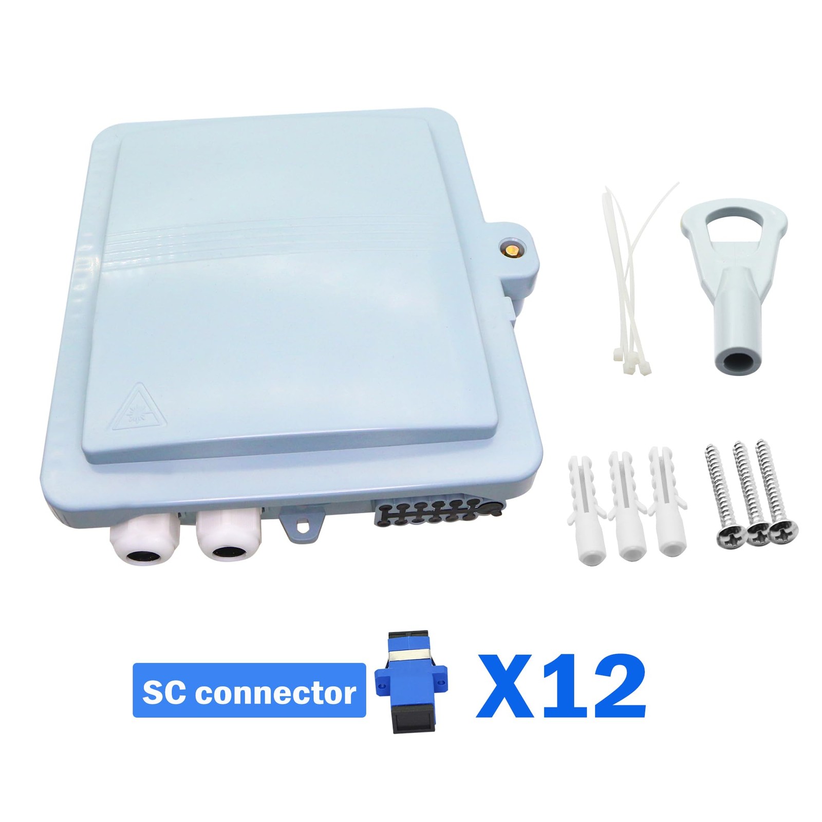 12-Core FTTH Fiber Distribution , IP65, 12-Port, Indoor/Outdoor Optical Fiber…