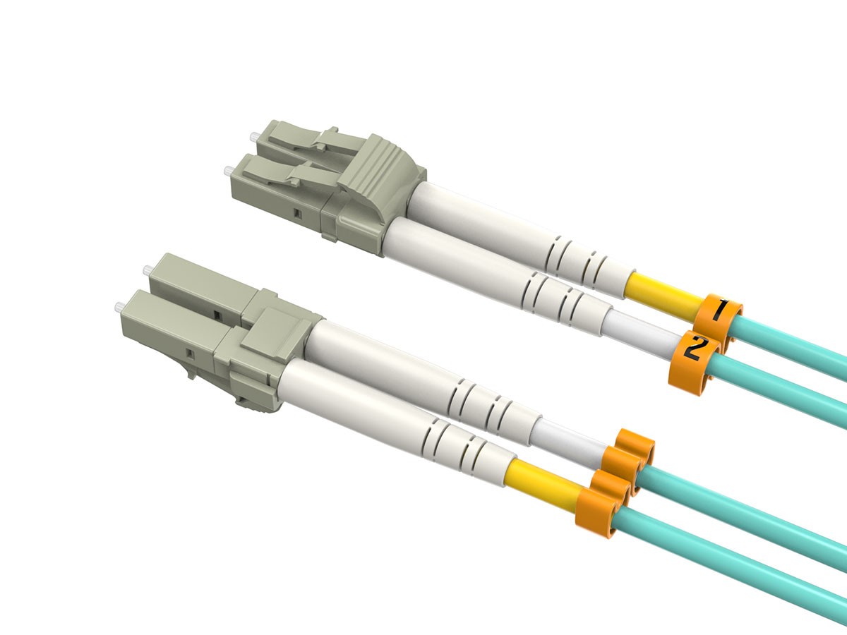 30m OM4 LC to LC UPC Duplex Corning Fiber Optic Cable Multimode 50/125 LSZH/O…