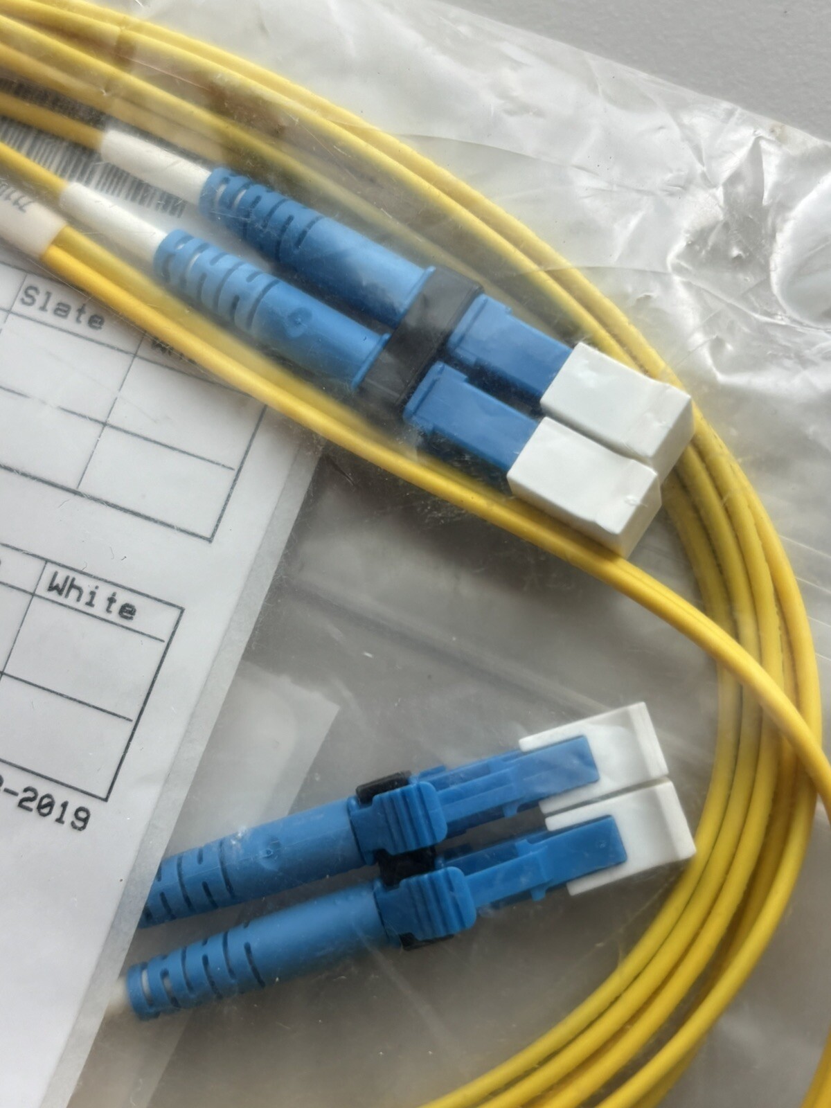 3M – 9.8ft LC-LC 9/125 OS2 Duplex Single-Mode PVC Fiber Optic Cable – Yellow