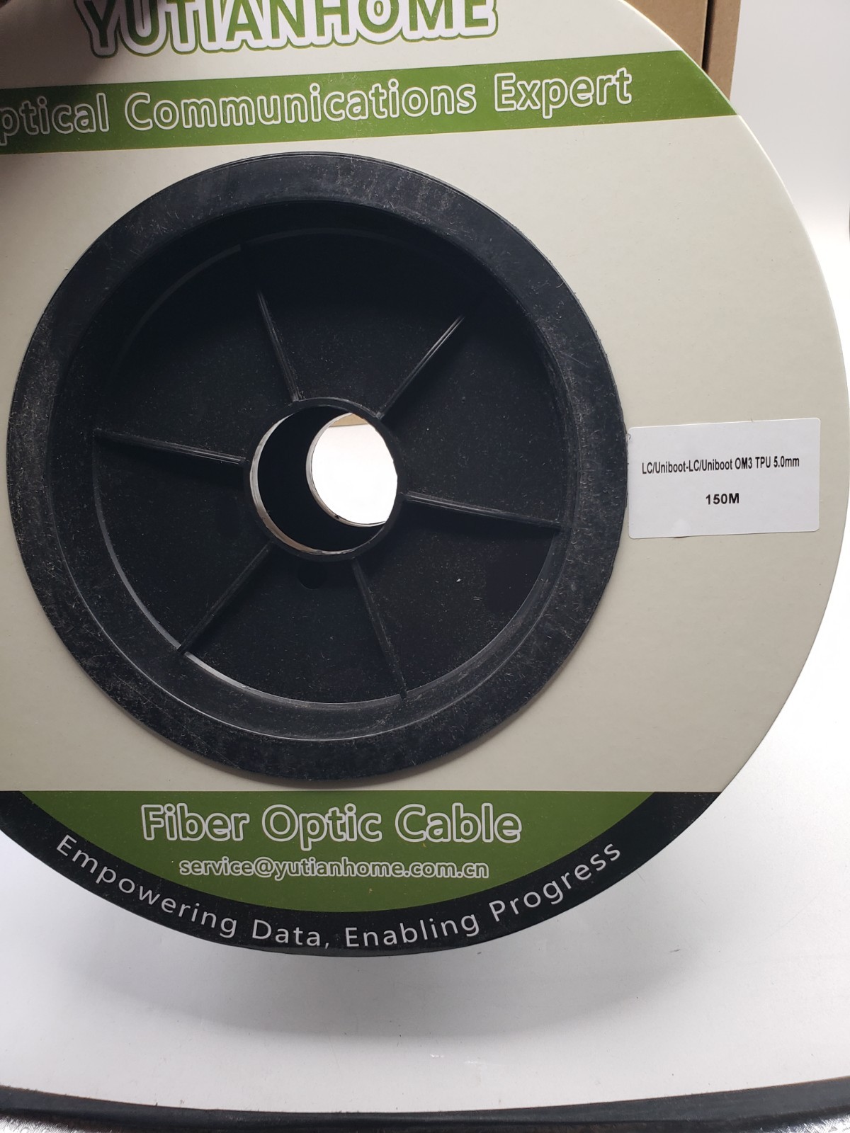 500ft/150m OD-5mm Industrial TPU OM3 Fiber LC to LC Outdoor Armored Fiber Pat…
