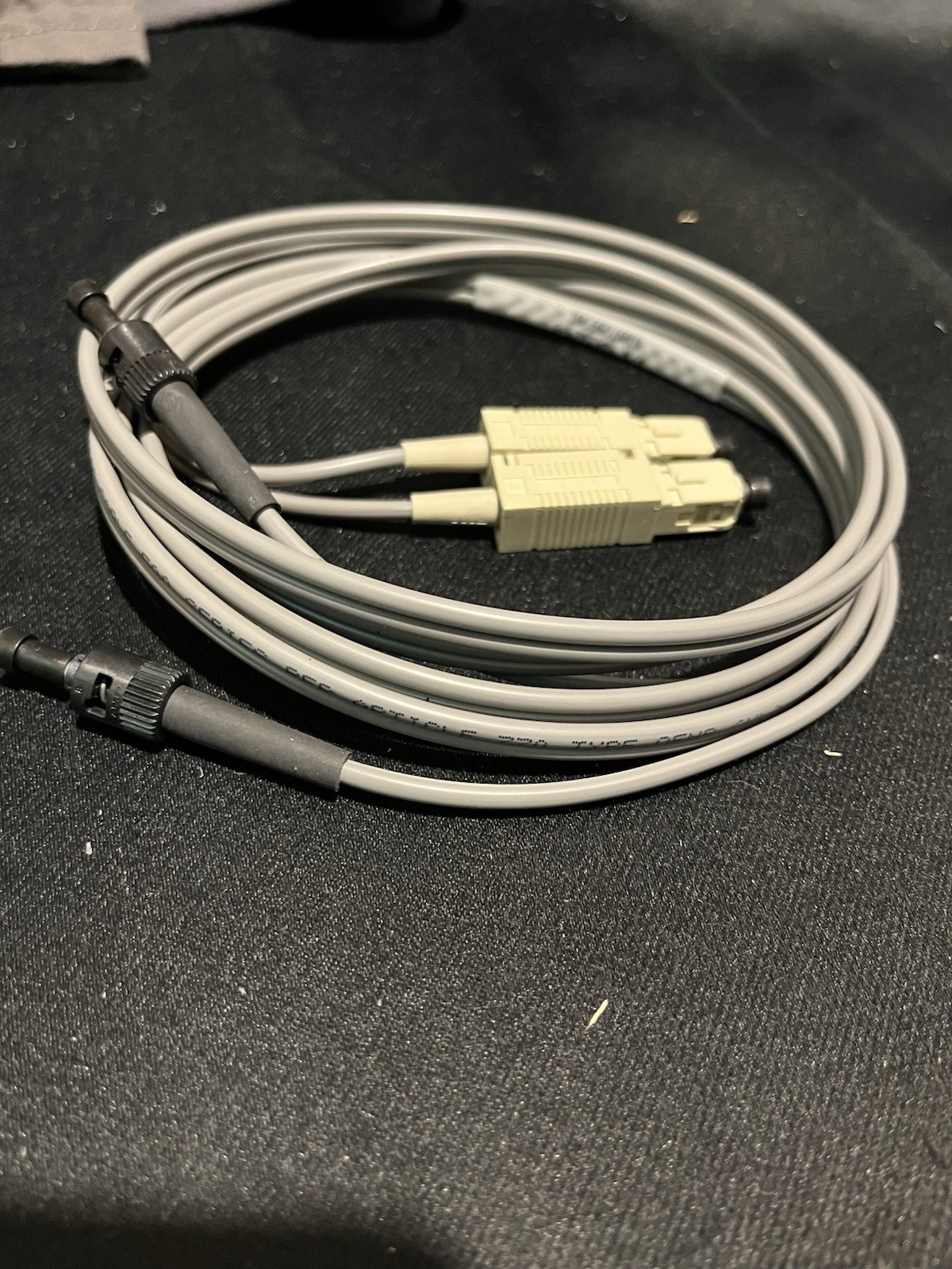 AMP SC To ST Fiber Optic Cable 3 M (10 FT) Grey OFNR