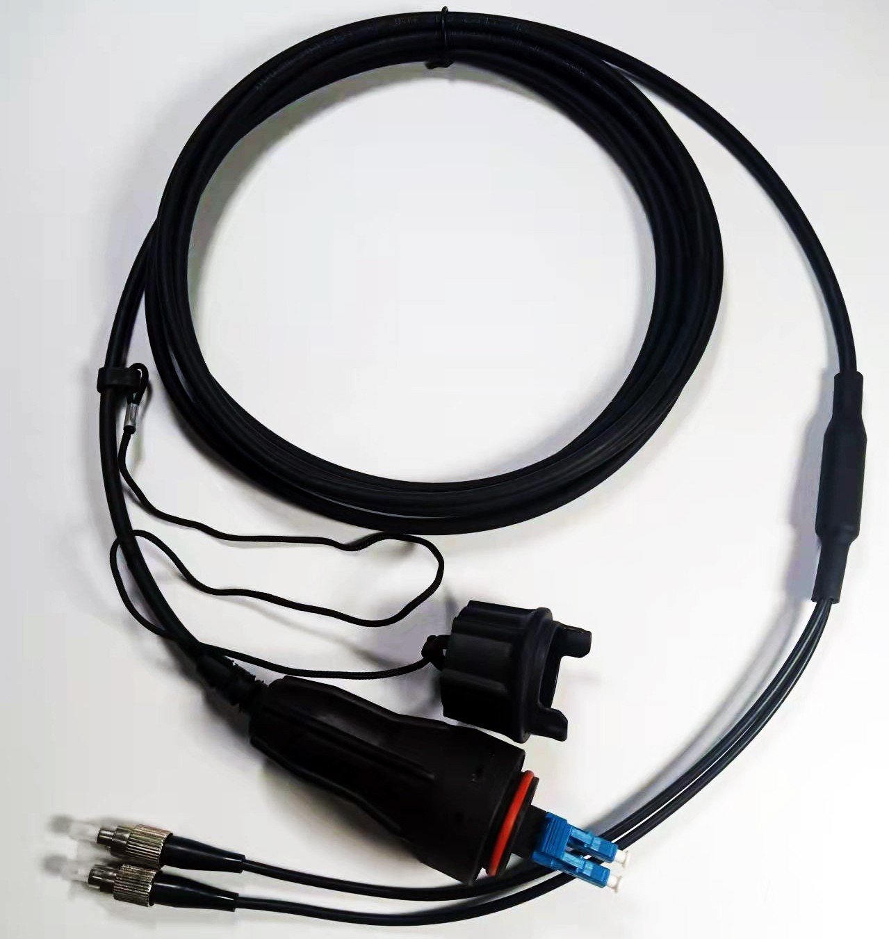 FULLAX LC/UPC Waterproof Connector to LC/SC/FC/ST Outdoor SM Duplex Fiber Cable