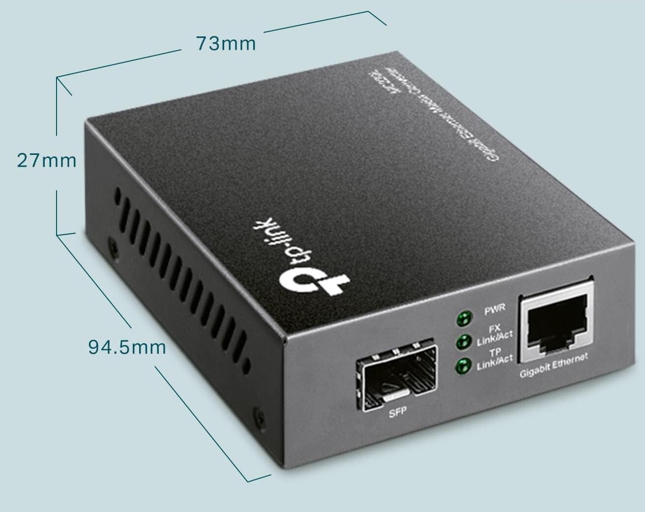 TP-Link MC220L Gigabit Ethernet RJ45 SFP RJ45 Fiber Media Converter