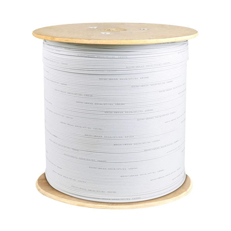 (1000 Ft) Fiber Optic Drop Cable 1-Core SM G652D LSZH OFNR 3.0mm White