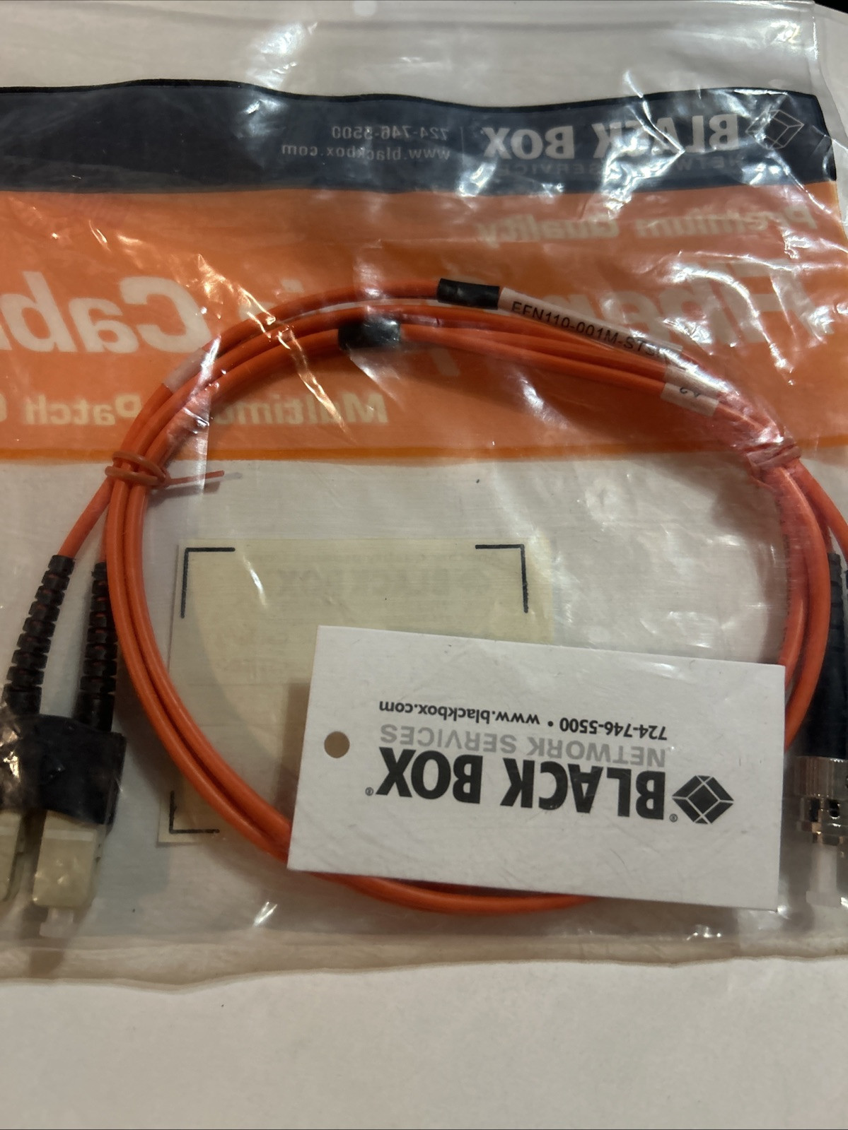 Black Box-Fiber Optic Patch Cable ST-SC (1 M) 62.5 / 125 EFN110-001M-STSC Multim