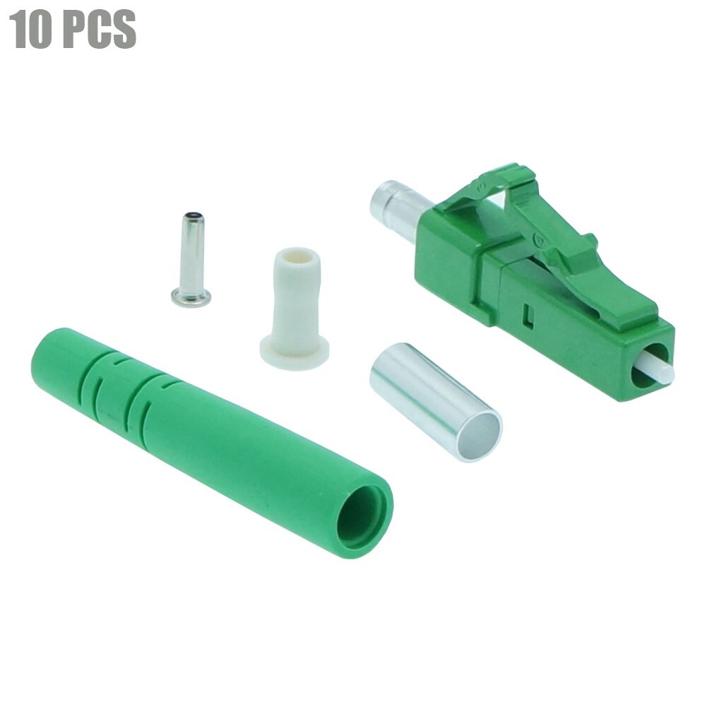 10x LC/APC Fiber Optic Single Mode Simplex Optical Connector Adapter 3mm Green