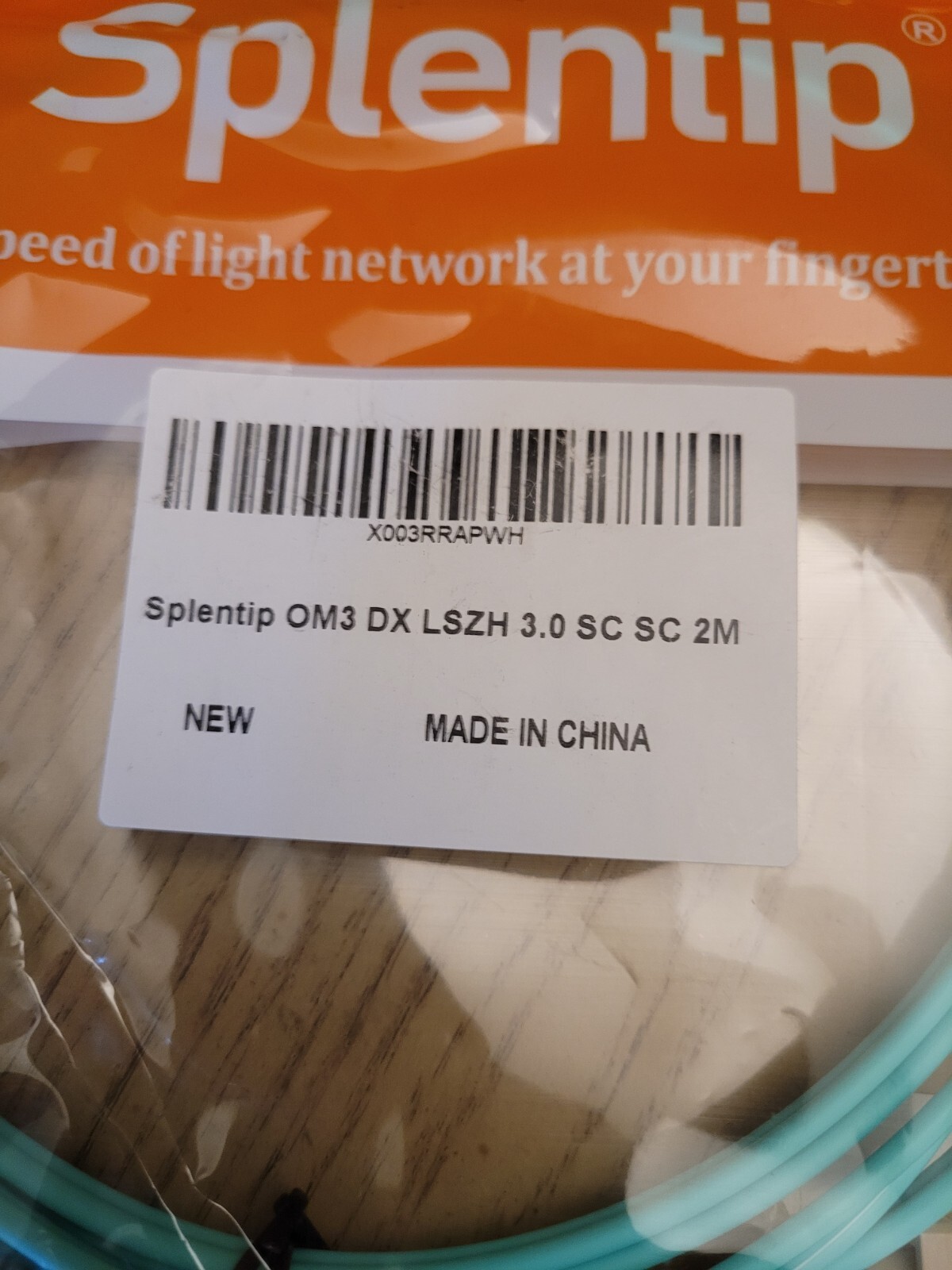 Splentip 2m 6.5ft SC SC OM3 Fiber Optical Patch Cable Cord DX LSZH 3.0 SC SC