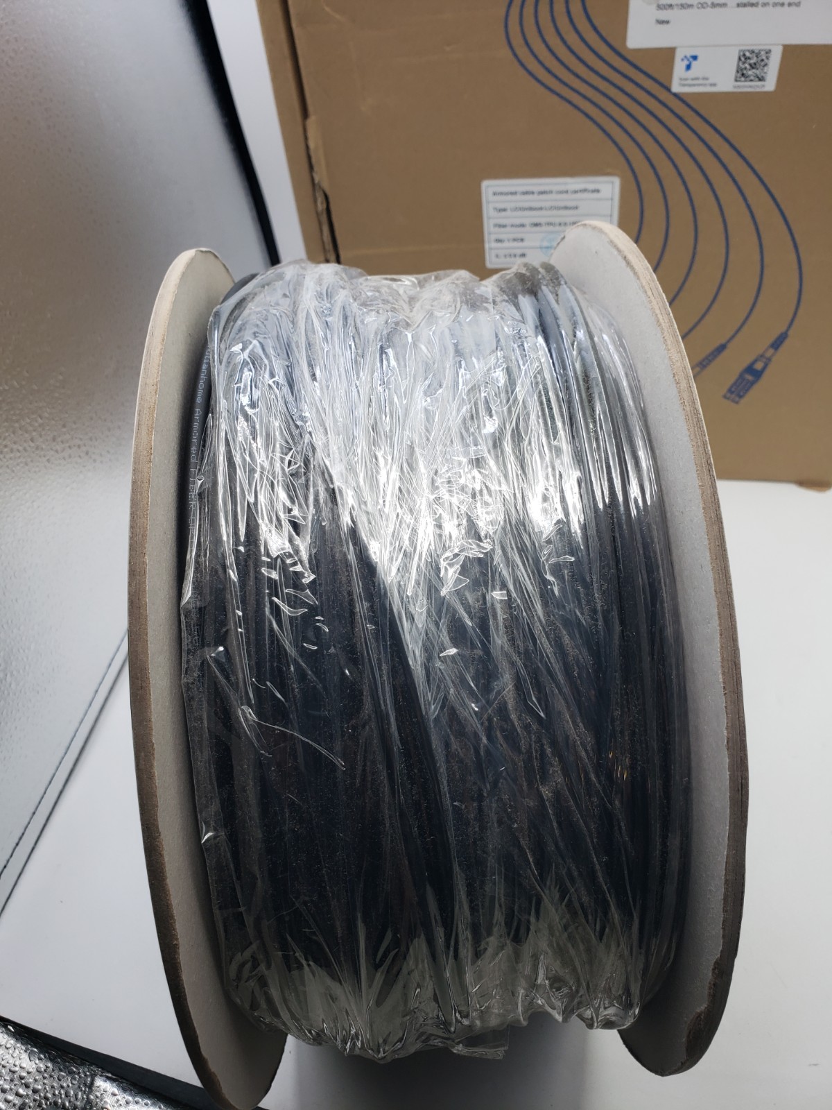 500ft/150m OD-5mm Industrial TPU OM3 Fiber LC to LC Outdoor Armored Fiber Pat…