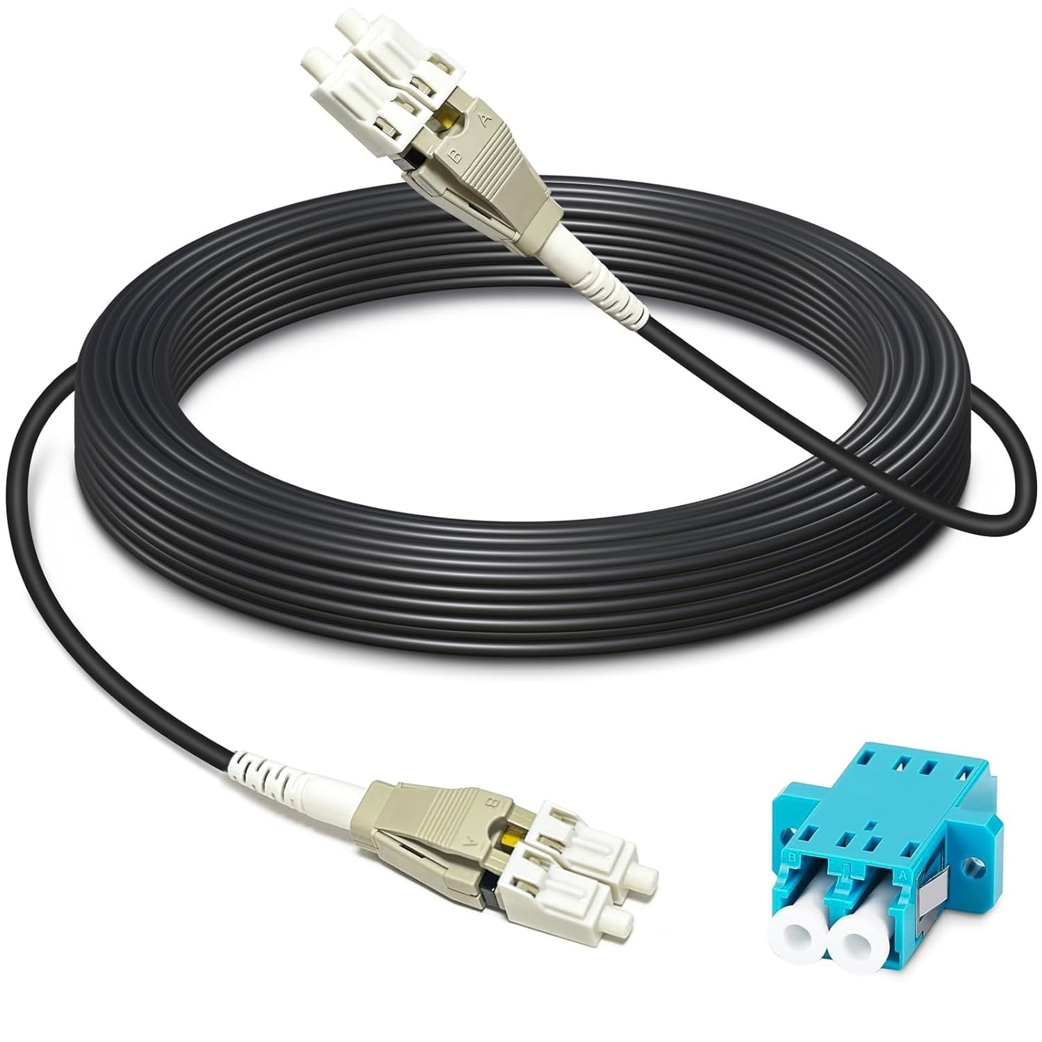 100ft (30 Meters) Uniboot OM3 Fiber LC to LC Outdoor Armored Fiber Optic Cabl…
