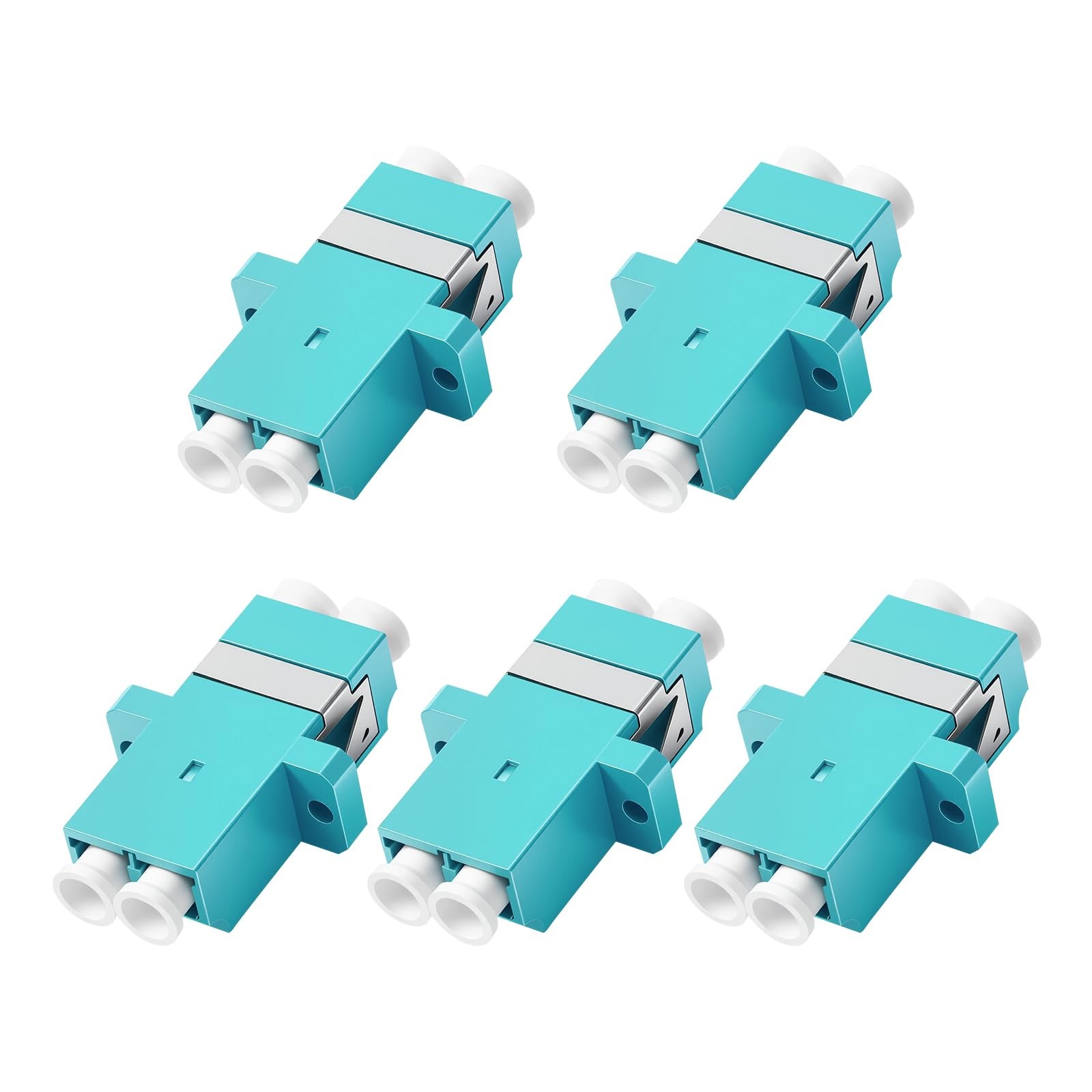 FiberPrime-LC to LC Fiber Optic Adapter, Multimode Convertor, 5Pack | Singlem…