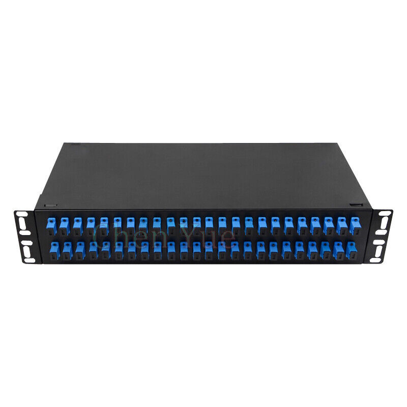 48 core Rack Mount Fiber Termination Box Patch Panel ODF SC UPC Pigtail Adapter