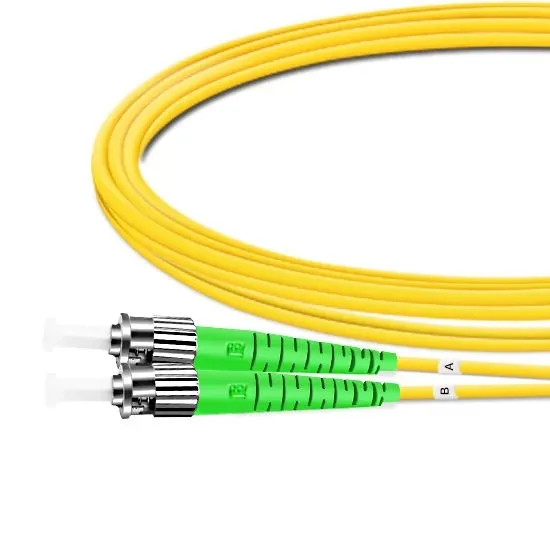 [2pcs] Duplex OS2 Single Mode LC APC to ST APC LSZH 2.0mm Fiber Optic Cable