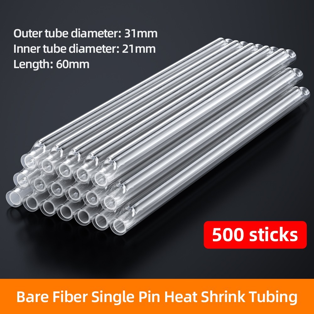500pc Fiber Splice Sleeves (3.1/5.3/5.6mm dia) Fiber Optic Splice Protector