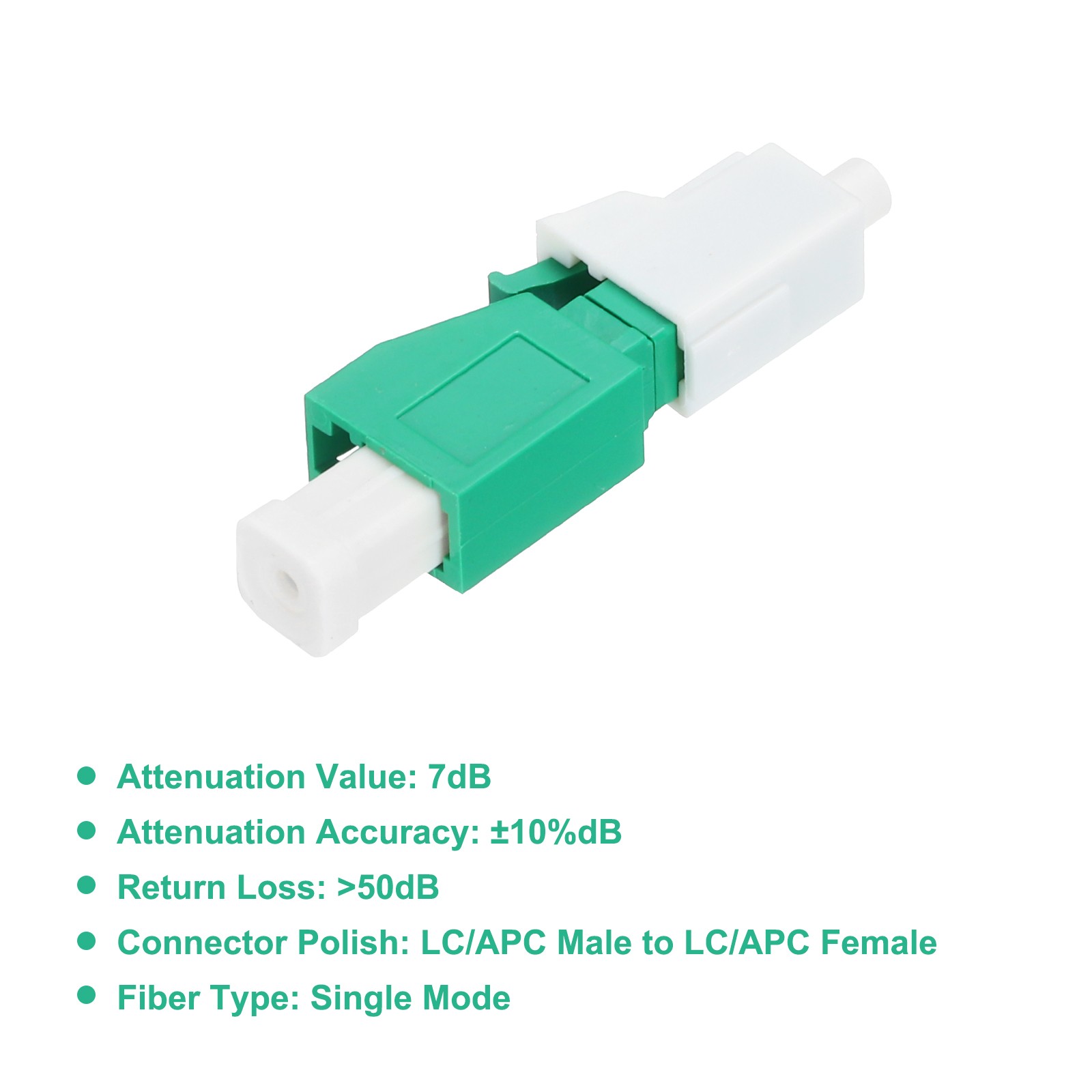 1PC 7dB LC/APC Fiber Attenuator, Mode Fixed Fiber Optic Attenuator