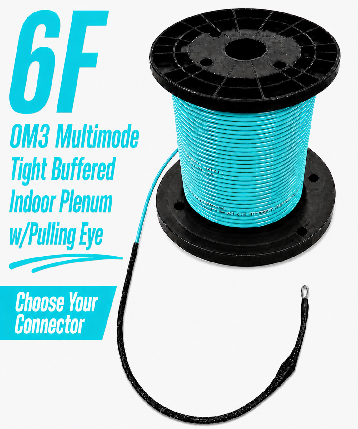6 Fiber Indoor OM3 Multimode Distribution Plenum Preterminated Assembly USA Made