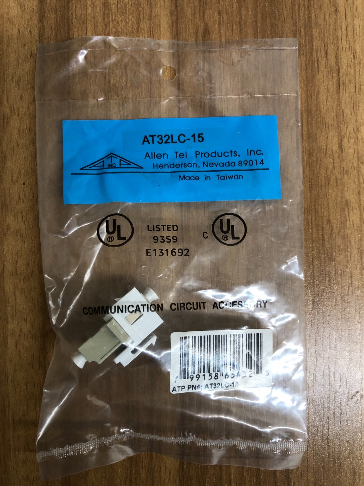 ALLEN TEL AT32LC-15 LC Multimode Fiber Adapter, White