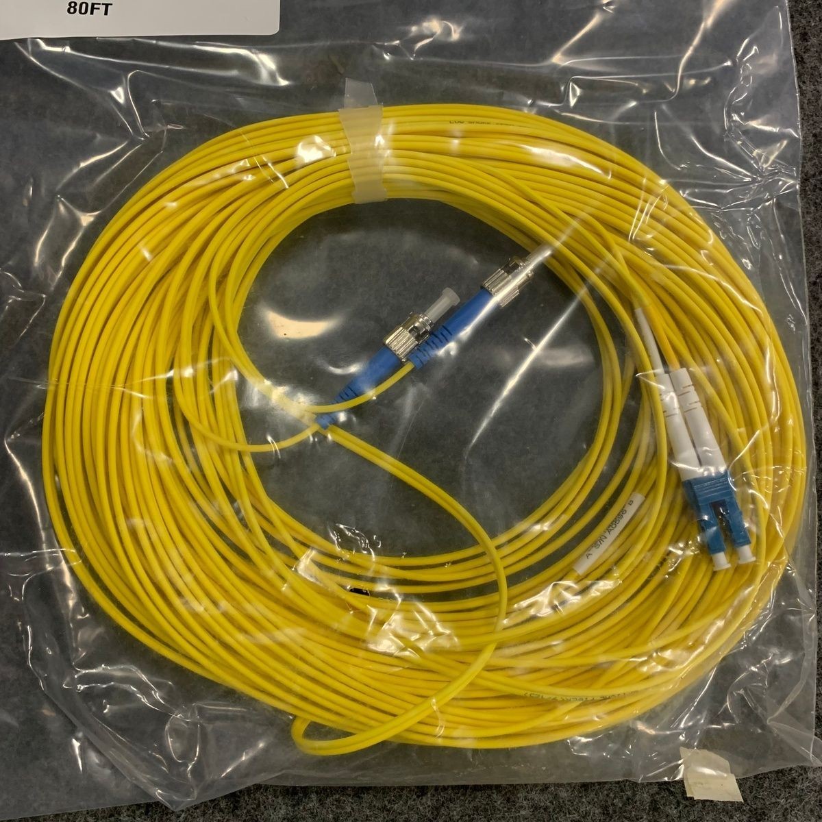 TW CABLE 80 ft. Single Mode Duplex Jumper Cable, Yellow