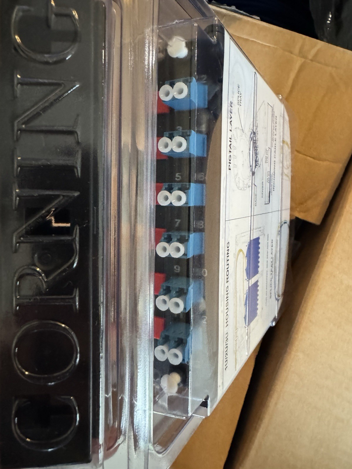 Corning CCH-CS12-A9-P00RJSplice Cassette 12 Fiber LC Duplex OS2