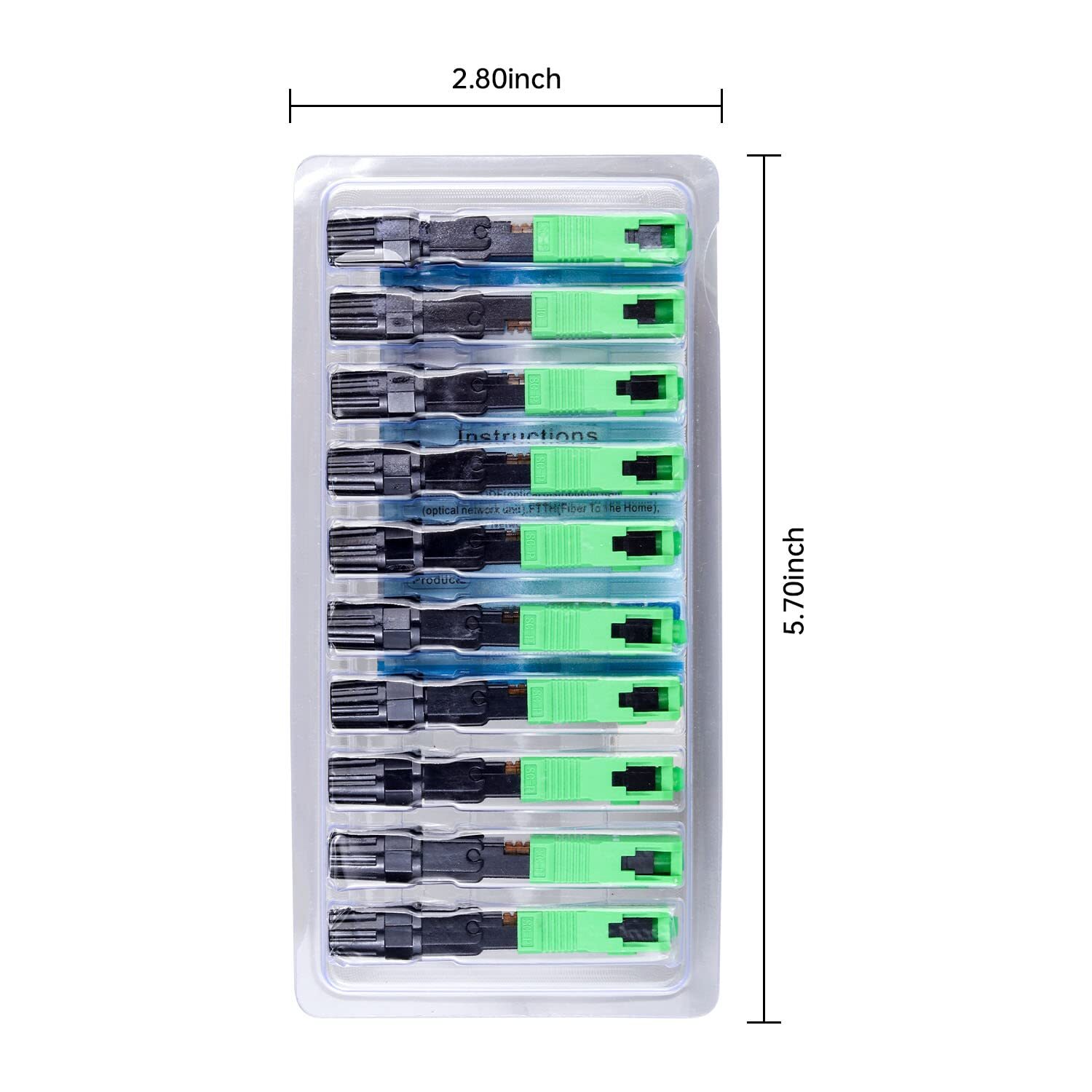 20-Pack FTTH SC/APC Fiber Quick Connector Optic Fiber Fast Connector Adapter …