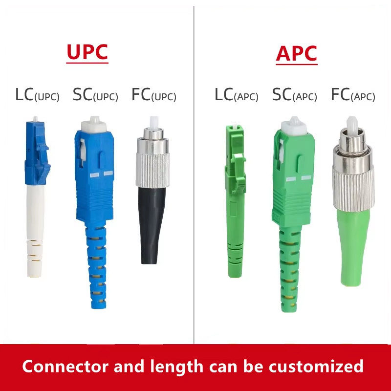 50M Indoor Armored Fiber Patch Cord LC/SC/ST/FC LC-LC SM 9/125 Duplex High Speed