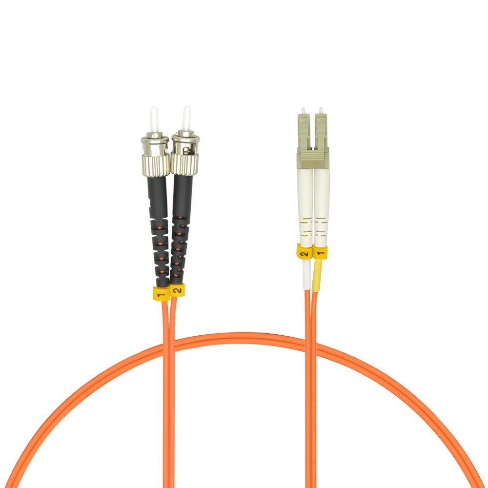 20 Pack of 7m LC/UPC-ST/UPC OM1 Multimode Duplex OFNR 2.0mm Fiber Optic Patch Ca
