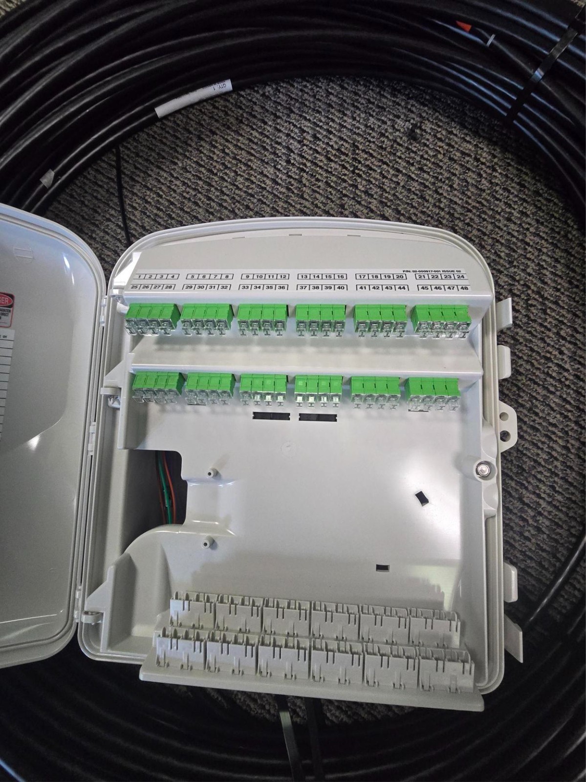 500-ft Factory-Installed 48F ALTOS Lite-Tube OS2 w/ Corning Terminal Assembly