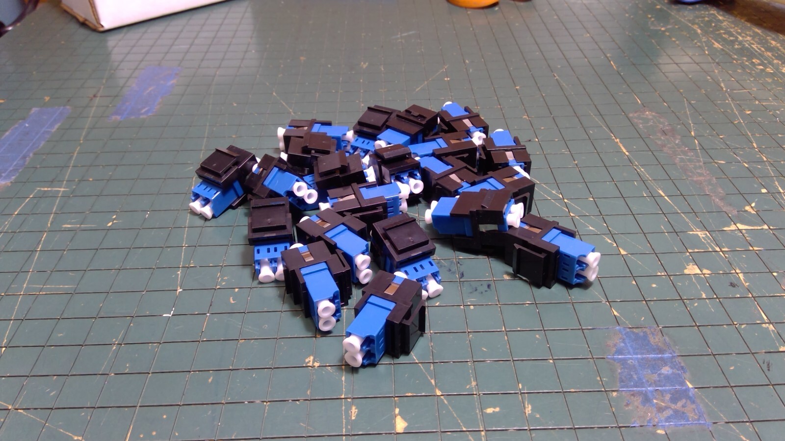 10Pcs Fiber keystone Fitting Single mode SM LC Duplex Connector Fiber Black