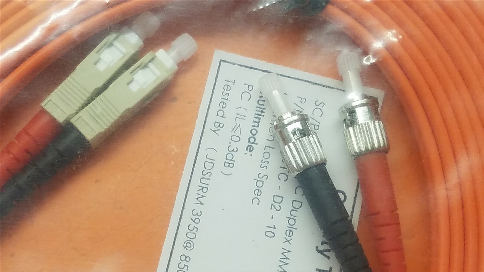 ⭐️⭐️⭐️⭐️⭐️ Allen Tel 10M SC/ST Duplex 62.5/125 Fiber Optic Patchcord GBSTC-D2-10