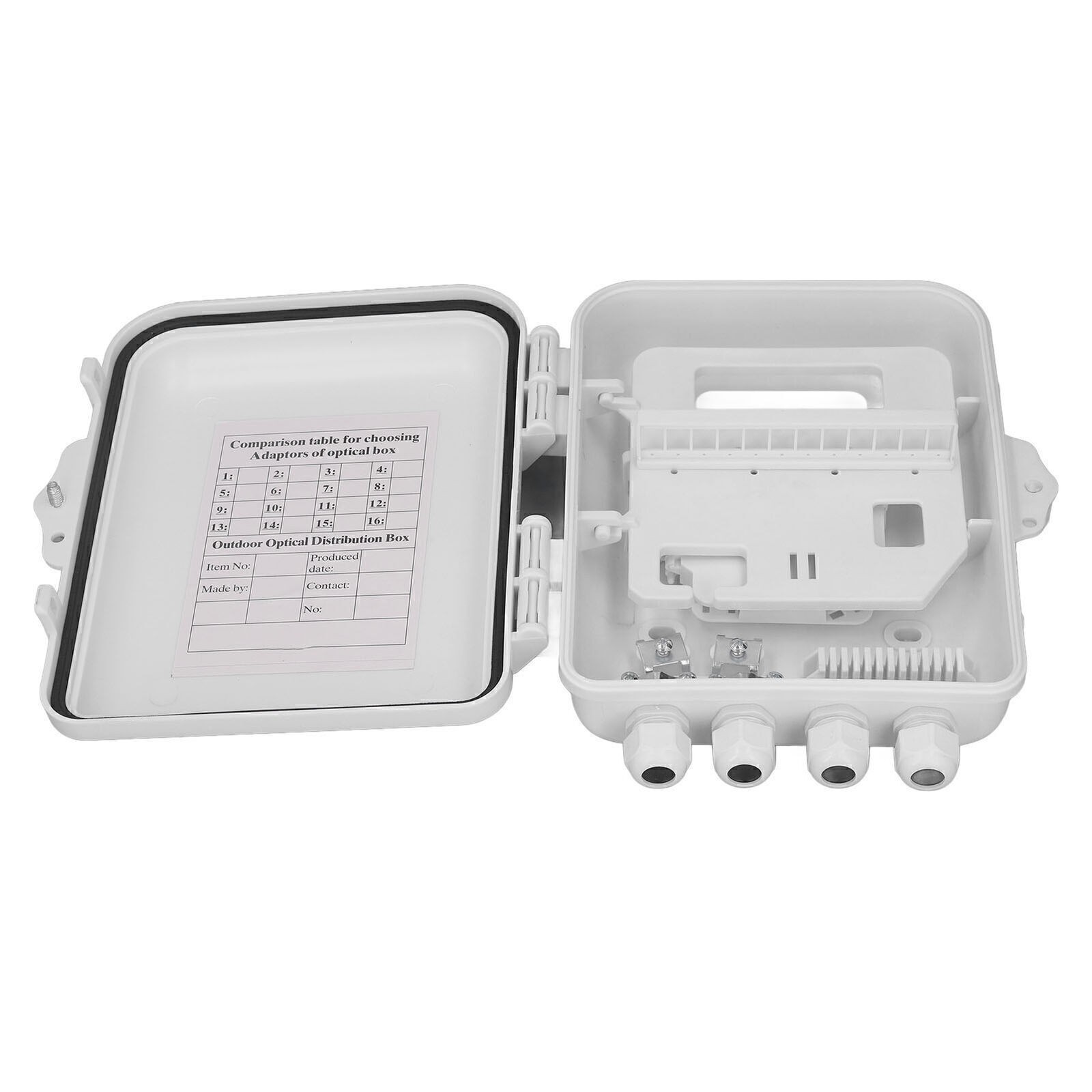 Fiber Distribution Box Waterproof 12 Core Wall Mounted Optical Fiber Termination