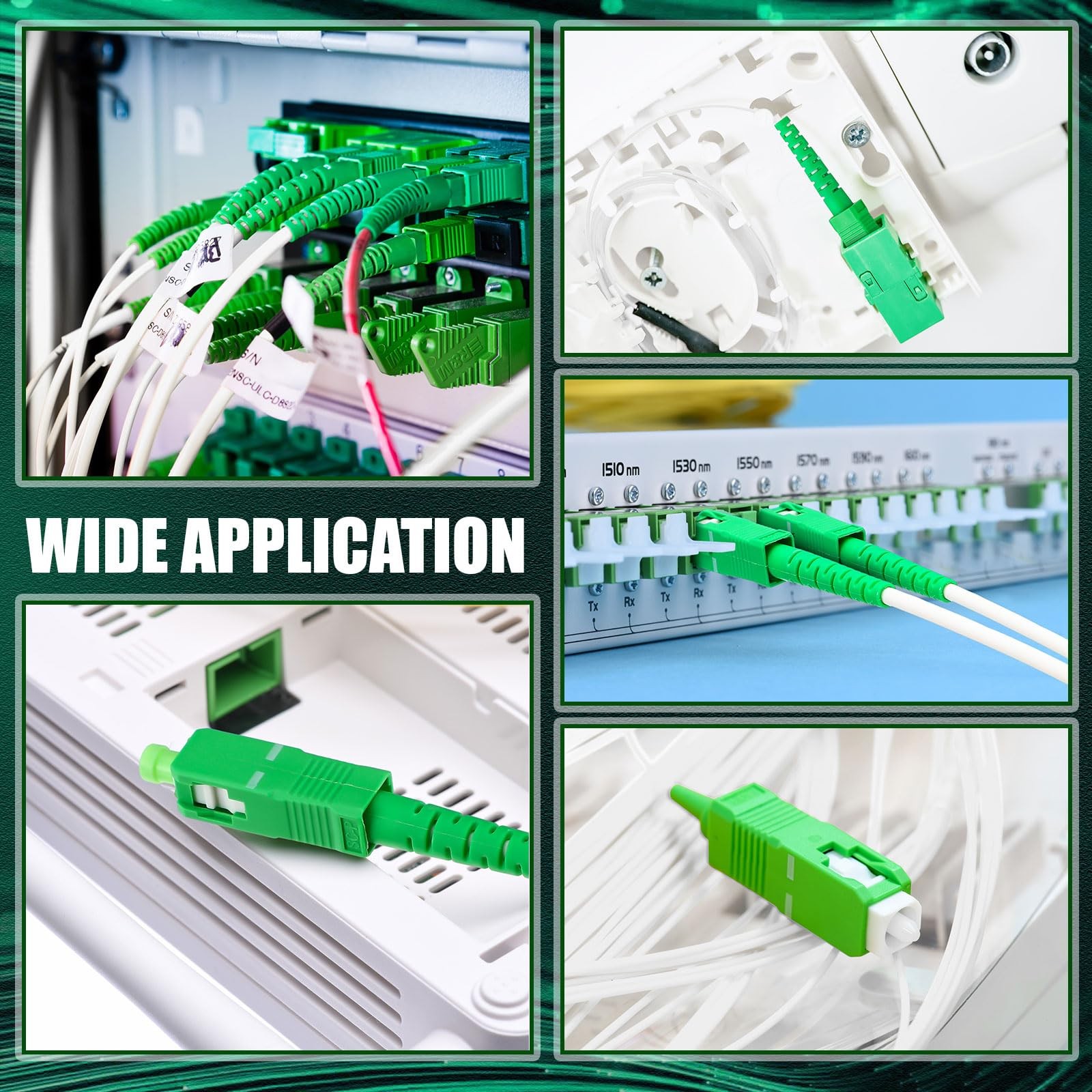 3ft 1M SC/APC to SC/APC Fiber Optic Internet Cable Singlemode 9/125um 10 PCS