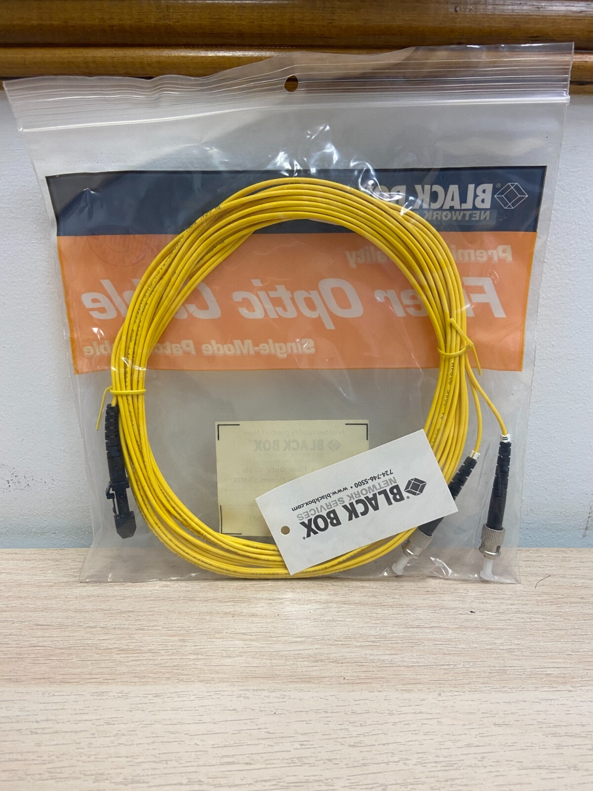 Lot of 5x Black Box EFP310-005M-STMT Ceramic Tip Fiber Optic Cables