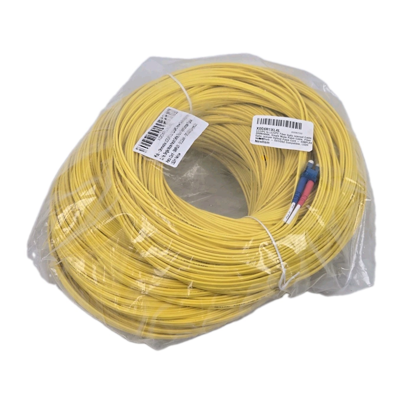 200M 656ft LC UPC to LC UPC OS1 OS2 Single Mode Fiber Optic Patch Cable New