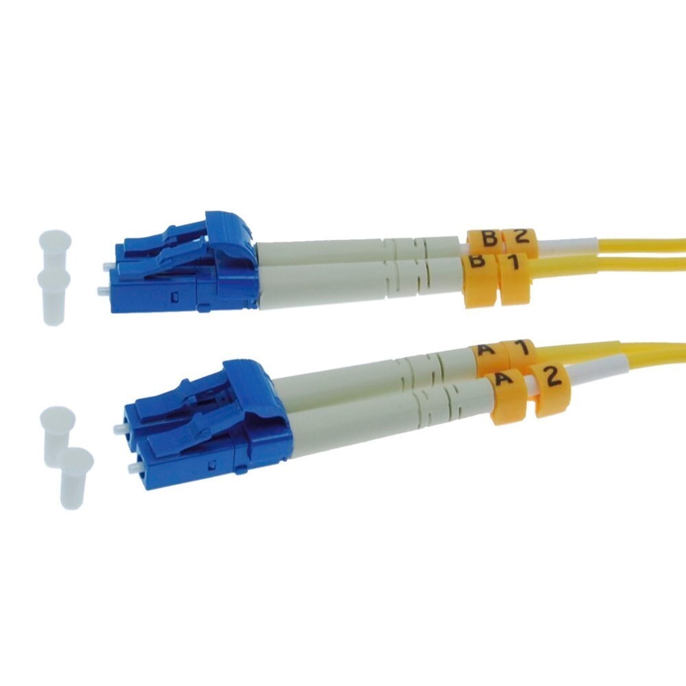 25M LC-LC Duplex 9/125 Single Mode Fiber Optic Optical Patch Cable Cord Yellow
