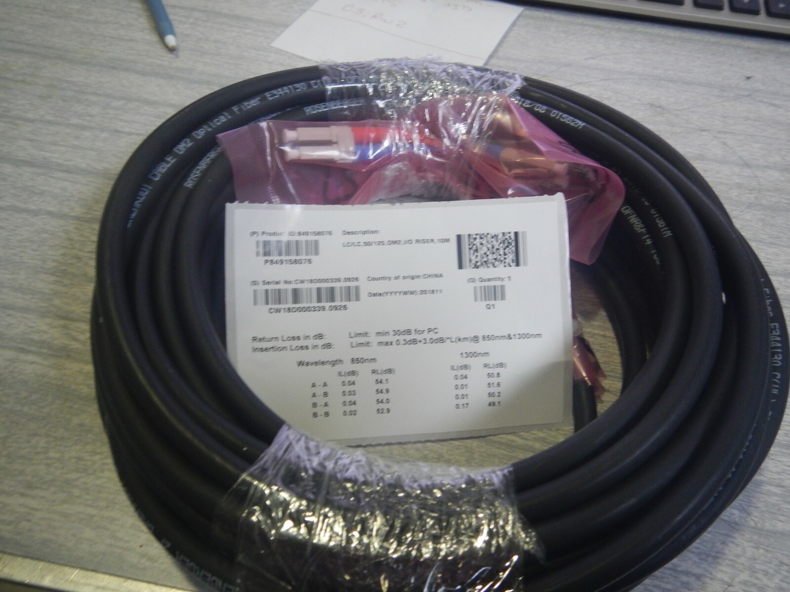 Rosenberger 849158076 Fiber Optical Cable Assembly 10M