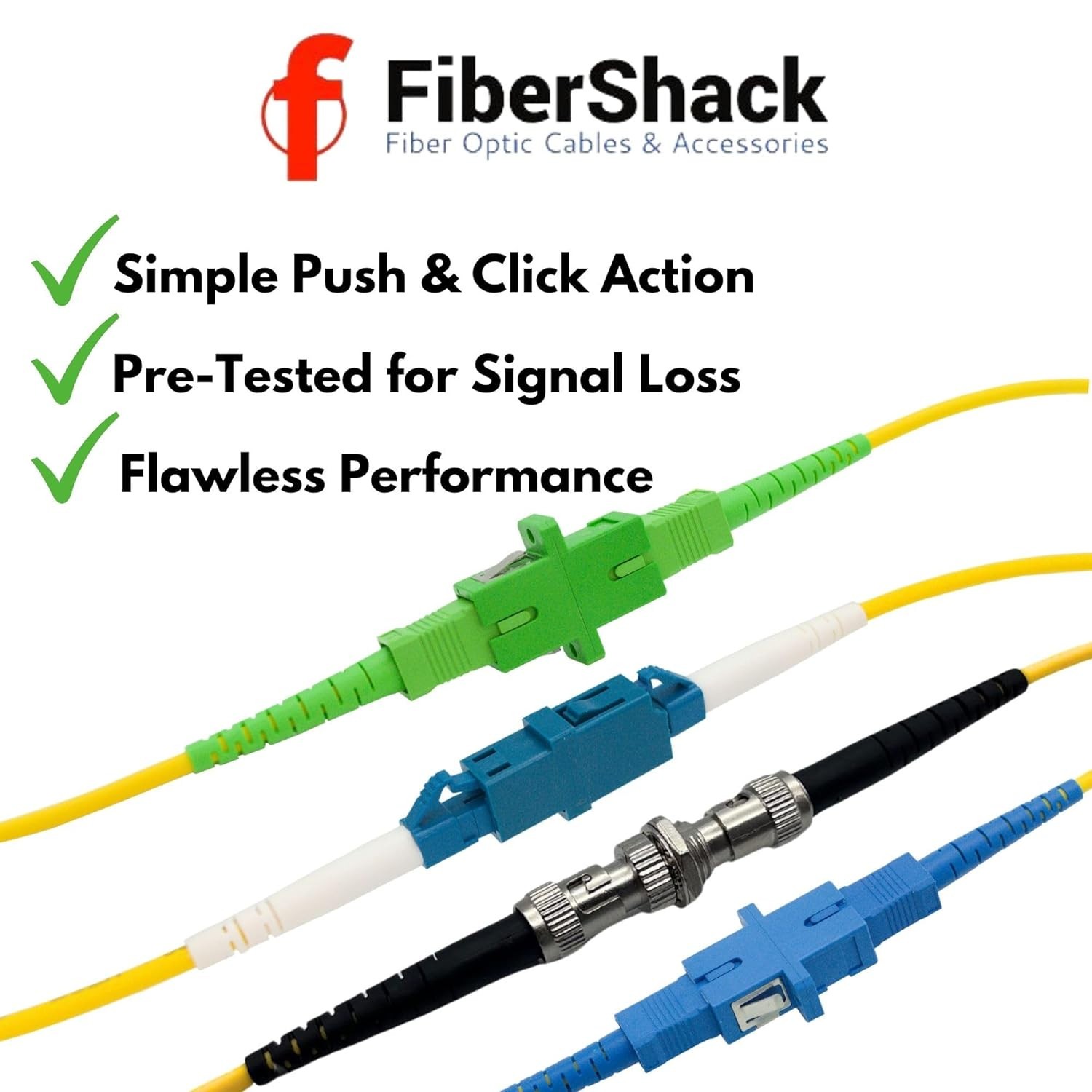 FiberShack Fiber Optic Coupler Kit – 4 Genders & 26 Fiber Optic Couplers
