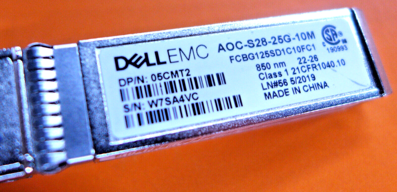 Genuine Dell 10M 25G SFP28 Fiber Optic Cable 5CMT2