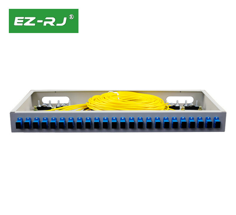 24-port SC rack-mounted fiber optic terminal box flange+pigtail Thicken 1.0MM