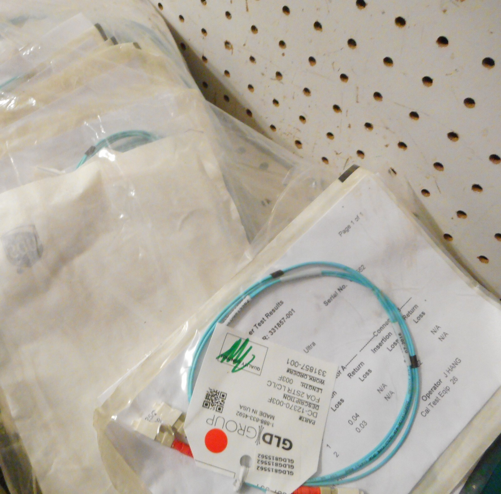 LOT OF 30 FIBER OPTIC JUMPERS 3FT GLD-GROUP FOA 2STR LC/LC DC-12370-003F